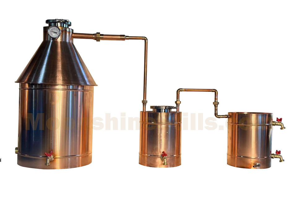 30 Gallon Advanced Model Complete Copper Distiller with 220v Electric Element and Controller — copper still for sale