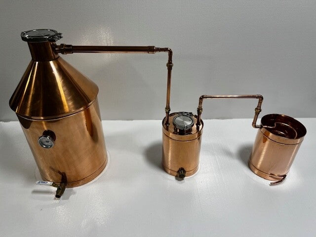 10 Gal Copper Perfect Starter Still w/Thumper and Worm — copper still for sale