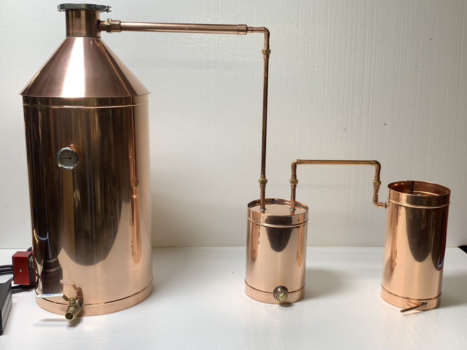20 Gallon Copper Still w/Electric Heating with Proofing Parrot — copper still for sale