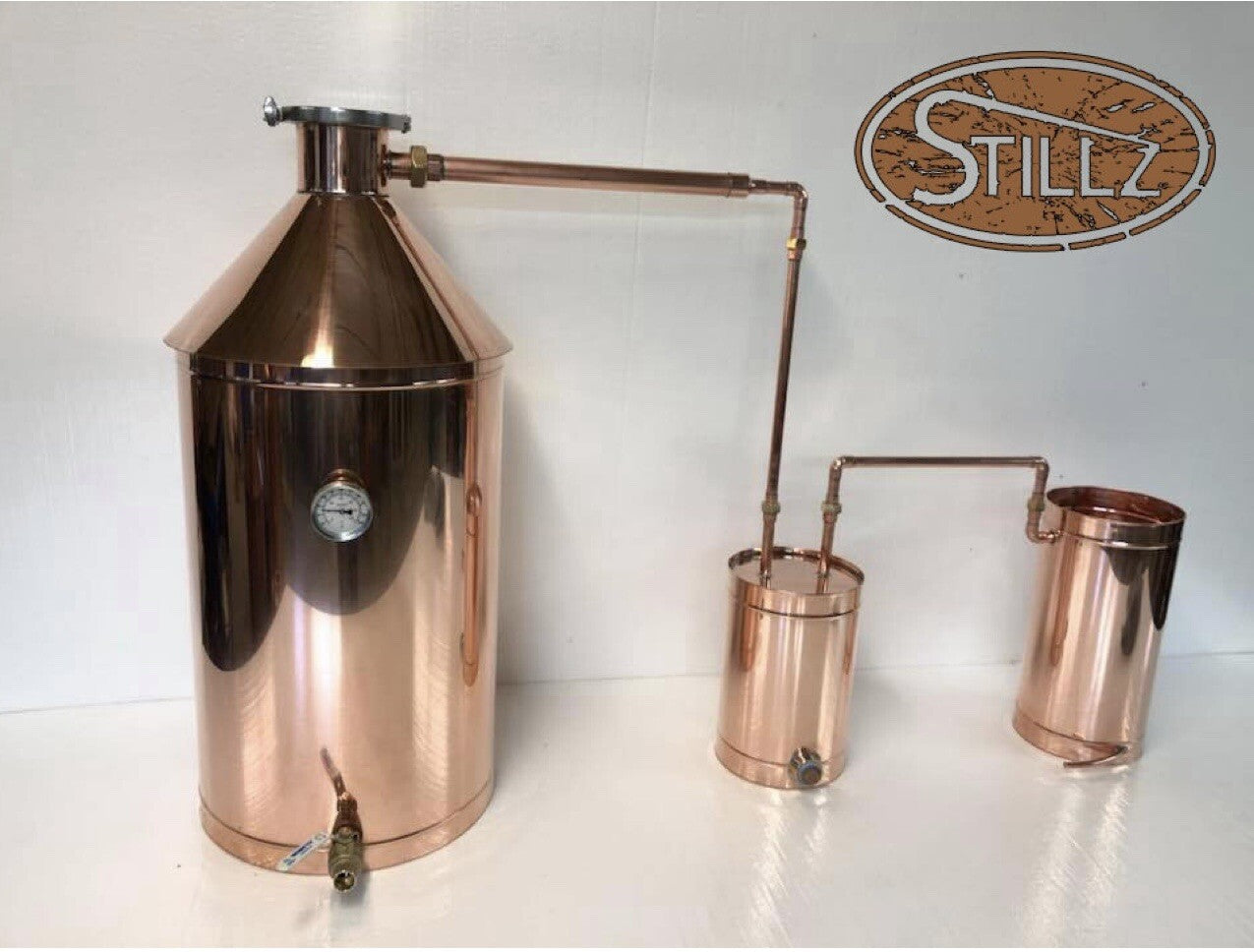 Copper Moonshine Still 20 Gal. Heavy 22 Ga. Copper Still With 4